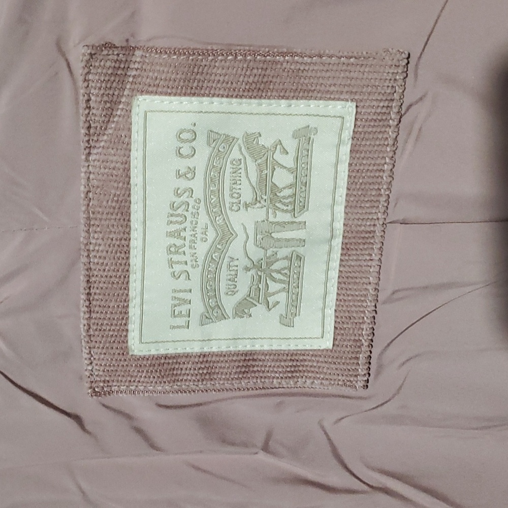 Ladies Levi Corded Corduroy Puffer Jacket - Pink - Picture 7 of 9